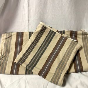 Pottery Barn Kash Stripe Natural 24”x24” Pillow Covers. SET OF TWO.